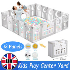 Laege 18 Panels Baby Playpen Plastic Kids Safety Yard for Baby and Toddlers