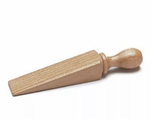 Small hard wooden door stopper - small,