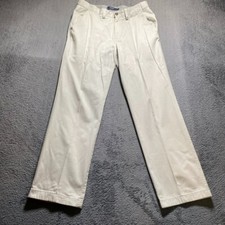 Maine Trousers Mens W32 L30 Ivory Chino Pants