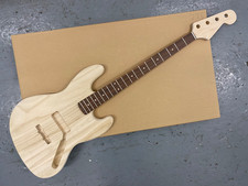 ELECTRIC BASS  KIT, PAULOWNIA WOOD BODY + 20F NECK, PLUS ALL PARTS, 34” SCALE. Z