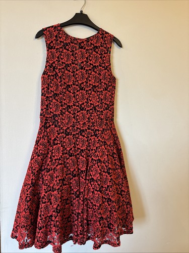 Red black skater dress size - &,