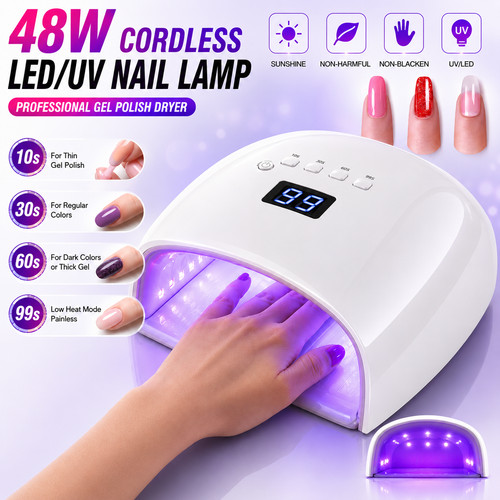 White 48w cordless wireless - white,
