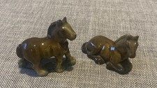 Two Vintage Miniature Brown