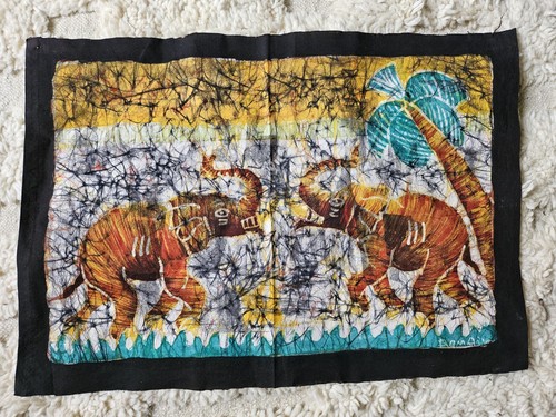 African batik wall art - art, signed