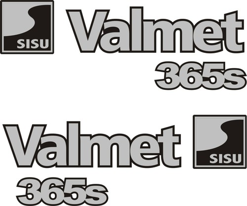 Valmet 365s tractor decal - valmet, set