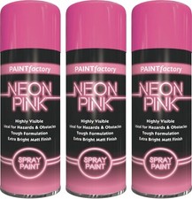 3 x Fluorescent Neon Pink