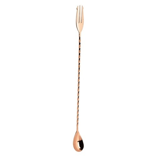 Copper bar spoon - spoon, fork