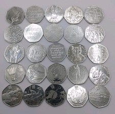 JOBLOT X 25 - 50p coin Fifty