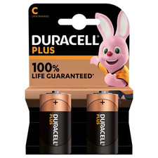 Duracell C Battery Plus Alkaline Batteries, LR14 MN1400, 100% Power, Long Expiry