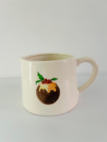 Christmas pudding white - white, jug