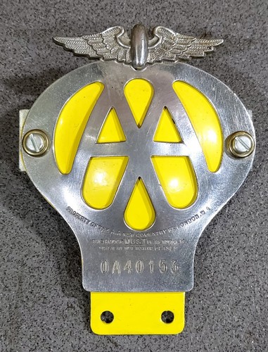Vintage chrome car badge - car,