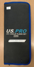 US PRO Tools 4 Piece 13" 325mm Circlip Pliers Set In Zip Case Bent Straight 2255