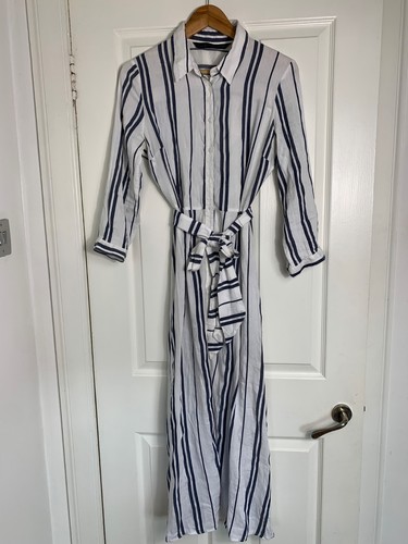 Zara blue and white stripe