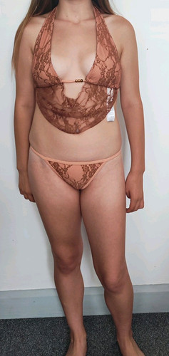 Women brown floral lace - brown,