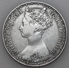 1883 VICTORIA SILVER GOTHIC FLORIN, BRITISH TWO SHILLINGS, GF/aVF