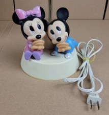 Walt Disney Baby Mickey and Minnie Mouse Nursery Lamp Night Light Shade 1984