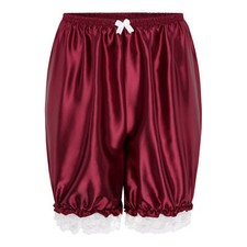  Frilly Lace Sissy Ruffled Lolita Shorts Silky Satin Pumpkin Pantaloon Bloomers
