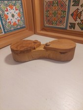 Dual Olive Wood Herbs Bowl