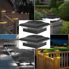 2Pcs Solar Post Cap Lights