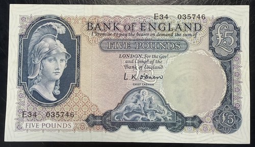 Old five pound note - pound, near