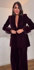 ZARA VELVET BLAZER WITH FAUX