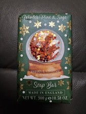 Asquith & Somerset WINTER PINE & SAGE Soap Bar 300g 3D Snow Globe Wrap
