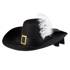 ADULT MUSKETEER HAT WITH BLACK
