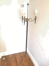 🇫🇷Vintage Art Deco 3 Arm Candelabra floor lamp-🆓DLVY-PL SeeMyOther Lamps