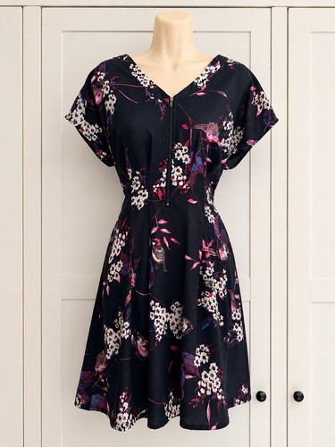 Warehouse bird floral zip - floral,