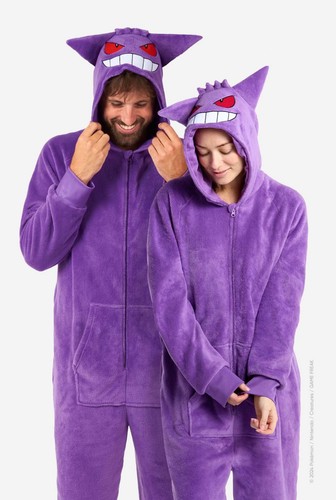 Adult gengar hooded jumpsuit - hooded,