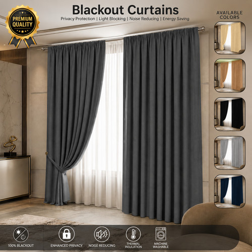 Blackout curtains thermal - blackout,