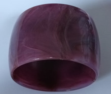 Vintage Wide  Amethyst Colour Bracelet Bangle 