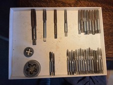BSW Taps and dies, Assorted from 3/16” to 5/8” 30 in total.
