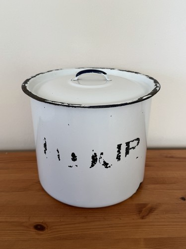 Vintage enamel flour - vintage, /