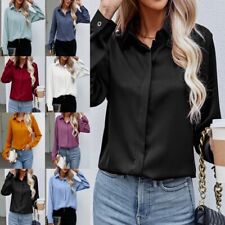 Women Shirts Lapel Neck Blouse