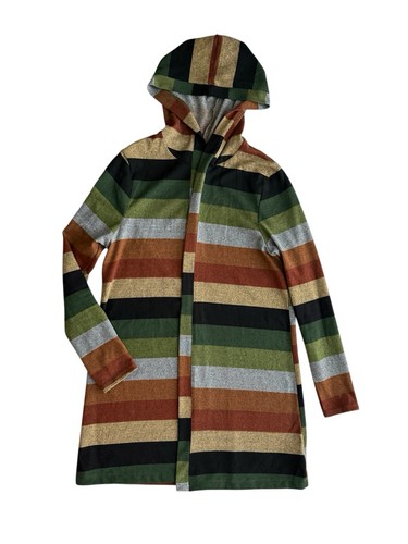 Open front striped - open, cardigan