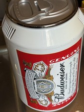 Budweiser Can Mini Fridge Cooler Retro 2003 Drinks Box Man Cave Fully Working !