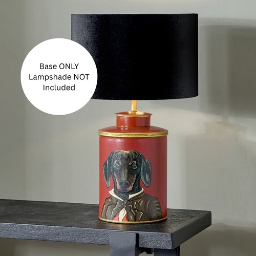 Dachshund table lamp base red - dachshund,