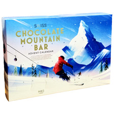 M&S Swiss Chocolate Mountain Bar Advent Calendar, 25 Assorted Chocolate Bars