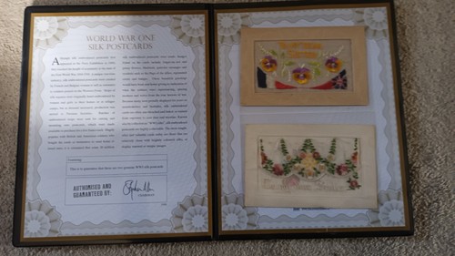 Ww1 embroidered silk - silk, postcards