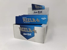Full Box of 50 Booklets Rizla King Size Blue Slim Rolling Cigarette Papers 