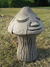 Face Mushroom Stone Garden Ornament