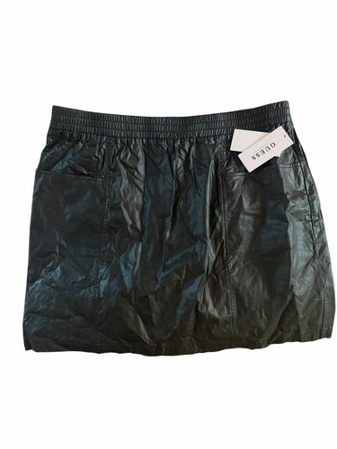 Guess black faux leather skirt - guess,