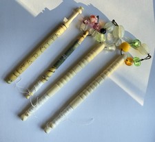 4 DELIGHTFUL ANTIQUE BONE LACE