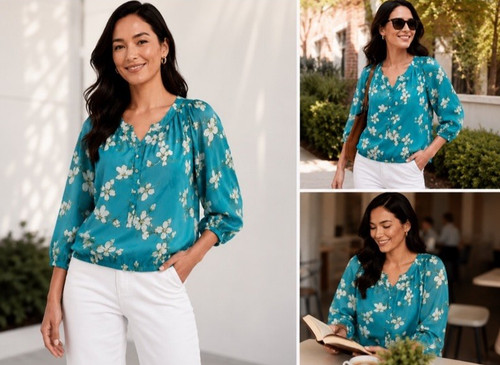 Loft careerwear blouse 4 - loft, 3/4