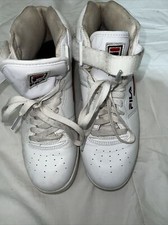 FILA F13 MENS TRAINERS WHITE SYNTHETIC LEATHER SIZE UK 8,please Check All Pics