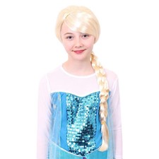CHILD'S BLONDE PLAIT WIG FAIRYTALE RAPUNZEL BOOK DAY BRAIDED HAIR FANCY DRESS