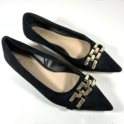Zara black suede pointed - zara,