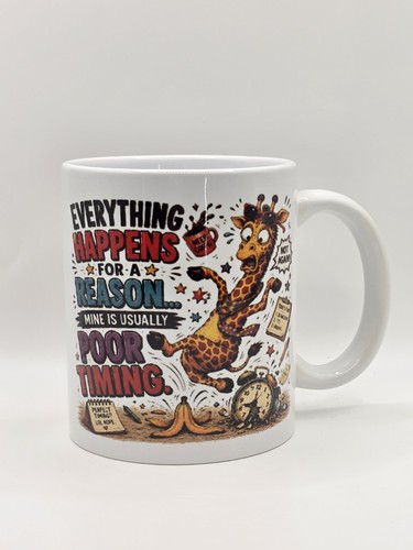 Funny giraffe mug everything - funny,