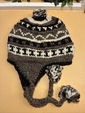 Wool Hat Chullo Beanie Fleece